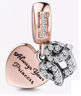 MD charms serce always your princess kamienie S925