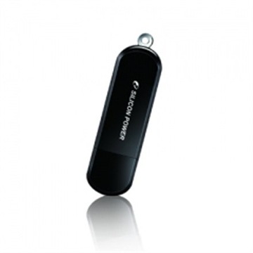 Флеш-накопитель Silicon Power LUXMINI 322 16 ГБ USB 2.0/ЧЕРНЫЙ 16 ГБ