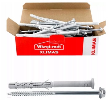 KOŁKI ROZPOROWE RAMOWE 12X260 DYBLE Z WKRĘTEM TX