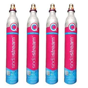 4X Wymiana Napełniane butli cylindra naboju SodaStream QuickConnect CO2 450