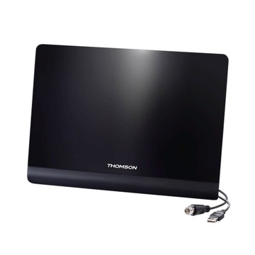 PŁASKA ANTENA ANT1608BK DVB-T/DVB-T2 AKTYWNA, CZARNA, PERF.55 /Thomson