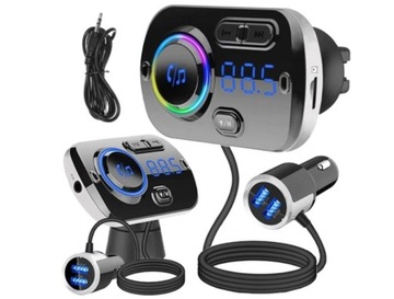 TRANSMITER FM BLUETOOTH USB 5.0 WIELOFUNKCYJNY 8w1