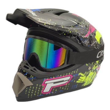 ШЛЕМ CROSS ДЛЯ МОТОЦИКЛА CROSS ENDURO ЛЕГКИЙ квадроцикл ATV CROSS В ПОДАРОК