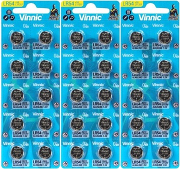 30x BATERIA VINNIC L1131 AG10 LR1130 LR 54 G10 389