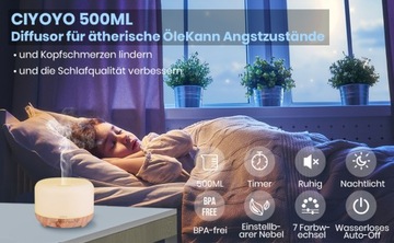 Аромадиффузор 2022, Ультразвуковой 500 мл