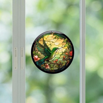 Наклейка на окно, украшение для окна, простая установка, ПВХ, стиль «Колибри», C