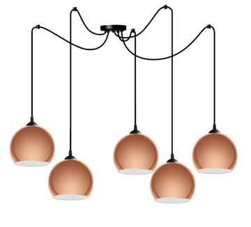 LAMPA WISZĄCA ,ŻYRANDOL DOSALONU KULA MIEDŹ 10-200