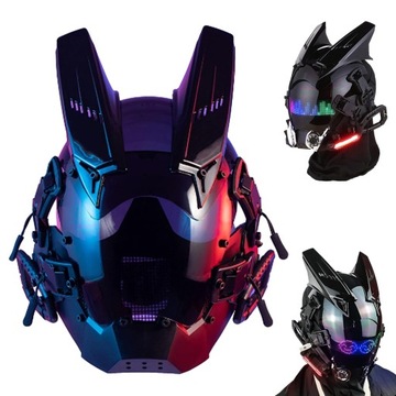 MASKA KASK CYBERPUNK PROGRAMOWALNĄ DIY HALLOWEEN