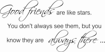 Naklejka na ścianę cytat napis Good friends are