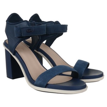 Sandały Lacoste Lonelle Heel Sandal 116 1 Caw damskie skórzane na obcasie