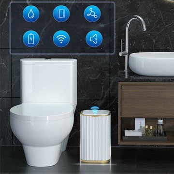 Автоматическая интеллектуальная мусорная корзина с датчиком и элегантной крышкой