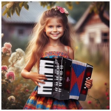 Аккордеон детский для обучения и игры, черный V-TONE ZENEK BK