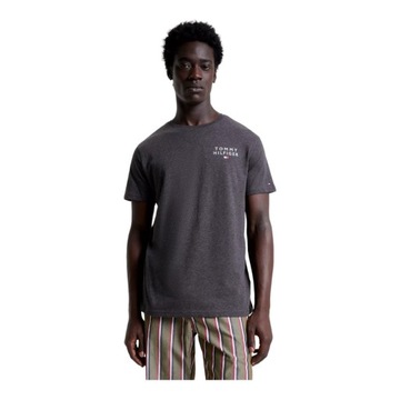 TOMMY HILFIGER KOSZULKA MĘSKA T-SHIRT CN SS TEE LOGO GRAFITOWA r.L
