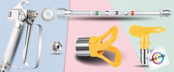 Удлинитель для покраски 30 см + 50 см + БЕСПЛАТНЫЕ ПРОКЛАДКИ Пистолет Dedra Wagner