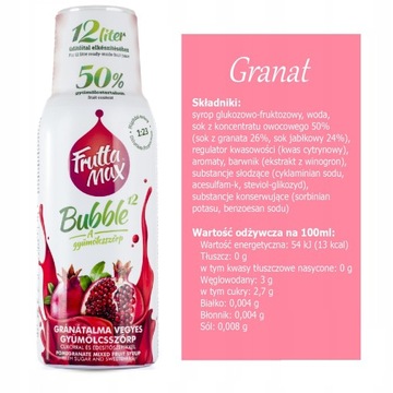Сироп для газировки FruttaMax GRANATE карбонизатор 500 мл на 12 л