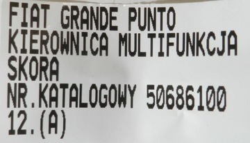 FIAT GRANDE PUNTO EVO VOLANT MULTIFUNKČNÍ 50686100