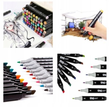 НАБОР АЛКОГОЛЬНЫХ МАРКЕРОВ MANGA TOUCH ART 80 шт. МАРКЕРЫ, ТРИПСЫ, МАРКЕРЫ.