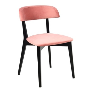 Czarne krzesło tapicerowane ROSE VELVET