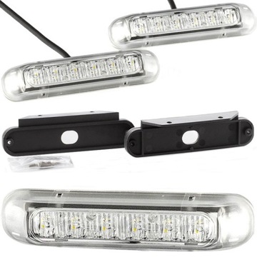 KOMPLET LAMP DO JAZDY DZIENNEJ LED 12-36V Z HOMOLOGOCJĄ