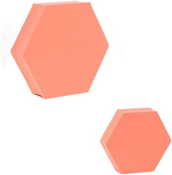 Шестигранный куб из пенопласта розовый 2шт.