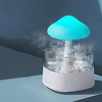 УВЛАЖНИТЕЛЬ ВОЗДУХА ДИФФУЗОР 7 LED ОБЛАКО ДОЖДЕВЫЕ КАПЛИ 450мл USB