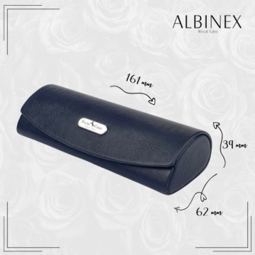 Футляр для очков Albinex черный женский, ручная работа, в подарок.