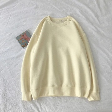 Unisex Oversized Crewneck Sweatshirt Female Autumn