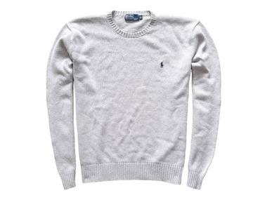 POLO by RALPH LAUREN KNIT SWEATER Bawełniany Gruby Męski Sweter XL