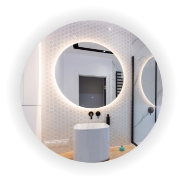 Круглое зеркало со светодиодной подсветкой fi 90