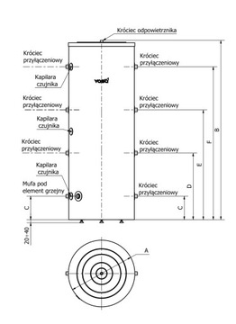 Буферная емкость VASTI BUF 200 C из нержавеющей стали
