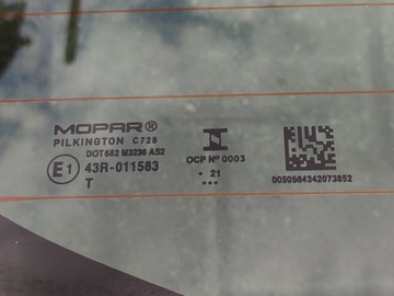 VÍKO KUFRU KUFRU BÍLÁ ZADNÍ SKLO (OKNO) ALFA ROMEO TONALE 2022-