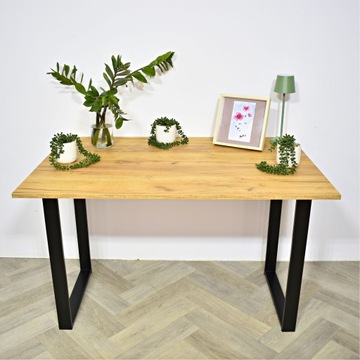 NOGI METALOWE DO STOŁU BIURKA 40x72 CM CZARNE 6x2 CM LOFT INDUSTRIAL 1 SZT