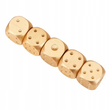 ИГРОВЫЕ КОСТИ В ДЕРЕВЯННОЙ КОРОБКЕ, 5 ШТ.