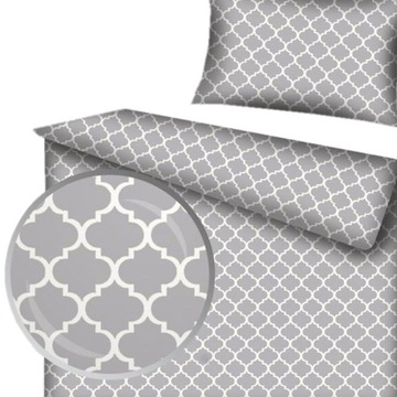 POŚCIEL SZARY KOMPLET W MAROKAŃSKI DESIGN