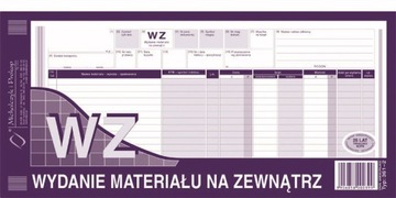 WZ WYDANIE MATERIAŁU NA ZEWNĄTRZ 1/3 A3 361-2