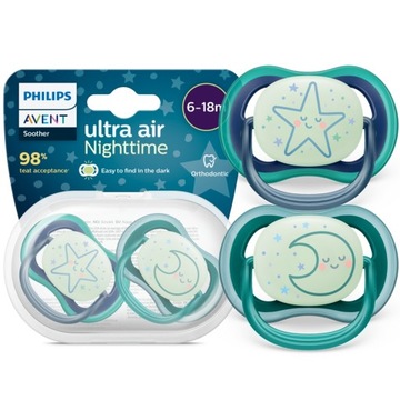 Philips Avent Smoczek ortodontyczny Ultra Air 6-18m 2 szt SCF376/13