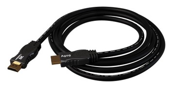 CERTYFIKOWANY KABEL HDMI 2.1 PRZEWÓD 8K 60Hz 4K 3D HDR ARC PREMIUM AGOG 1m