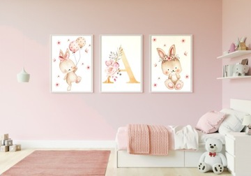 INITIALS Набор из 3-х детских постеров Кролик А3
