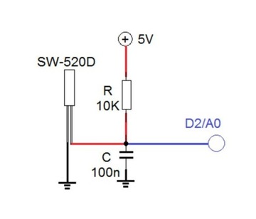 SW-520D датчик вибрации и вибрации для Arduino