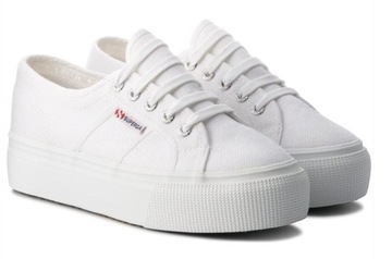 SUPERGA DAMSKIE SZARE TRAMPKI PLATFORMA 42 1ŻGB