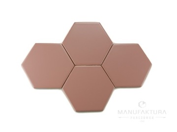 Mozaika ceramiczna heksagon róż pink