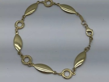 ŚLICZNA ZŁOTA BRANSOLETKA 3,22G/PR585/DŁ19CM