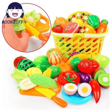 10 Pcs/Set Kids Simulation Kitchen Toy Classic Fruit Vegetable Cutting