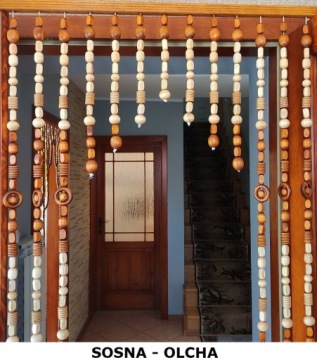 ДЕРЕВЯННАЯ ШТОРА С БИСЕРАМИ 80см - подарок