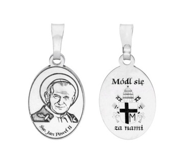 Medalik srebrny Ag 925 Święty Jan Paweł II MDC004