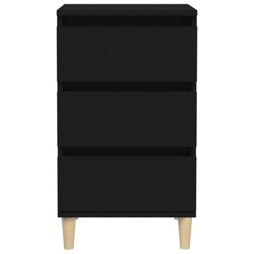 Тумбочка прикроватная, черная, 40х35х70 см, материал дерево