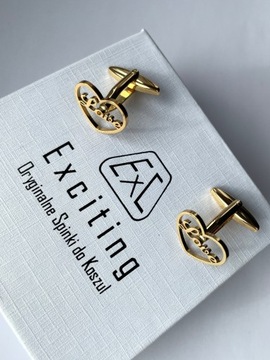 Запонки EXC Lightning для электрика, позолоченные