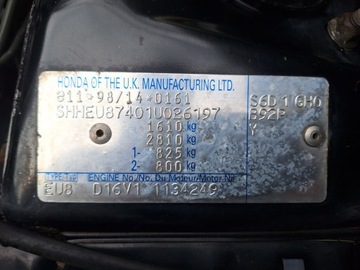HONDA CIVIC 7 VII EU8 01-06 1.6 VTEC D16V1 ŘÍZENÍ JEDNOTKA 37820-PMH-G21