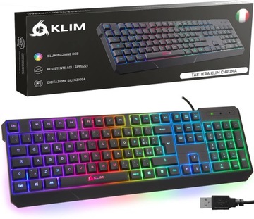 KLAWIATURA PRZEWODOWA RGB KLIM CHROMA IT