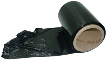 FOLIA STRETCH MINI WRAP SZEROKOŚĆ 10CM 140g CZARNA KRYJĄCA UNIWERSALNA 30m